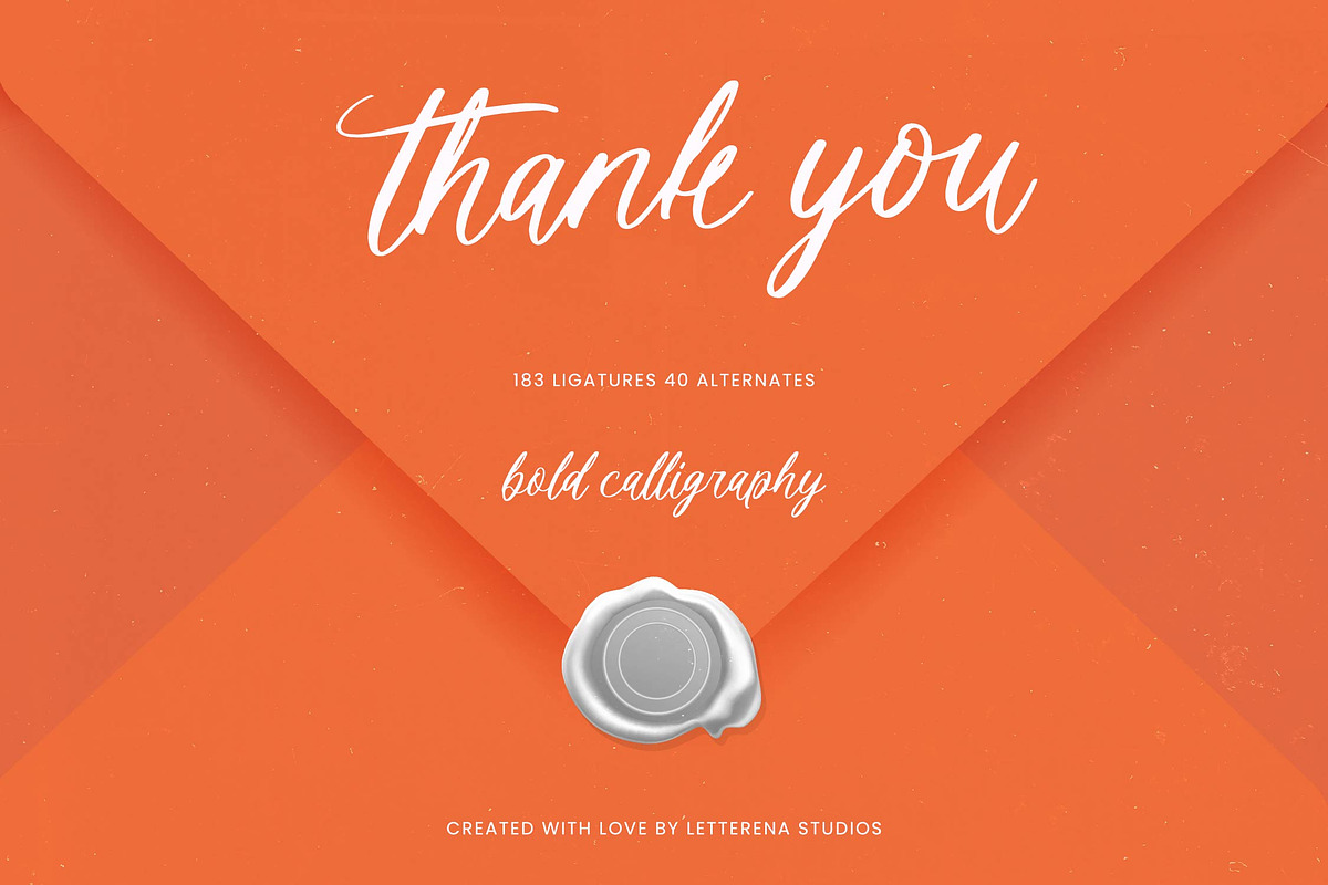 Denieda Marceline Bold Calligraphy, a Script Font by Letterena Studios Script (Photo 15 of 15)