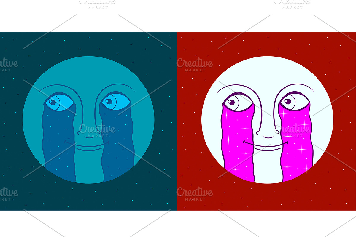 Cry Moon, a Decorative Illustration by Natalia Flurno (Photo 6 of 7)