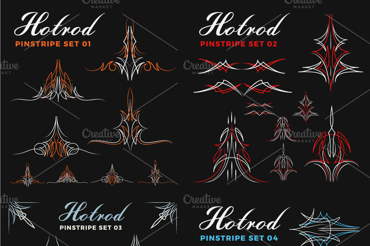 Hotrod Pinstripe Design Element, an Object Graphic by Raftel (Photo 3 of 3)