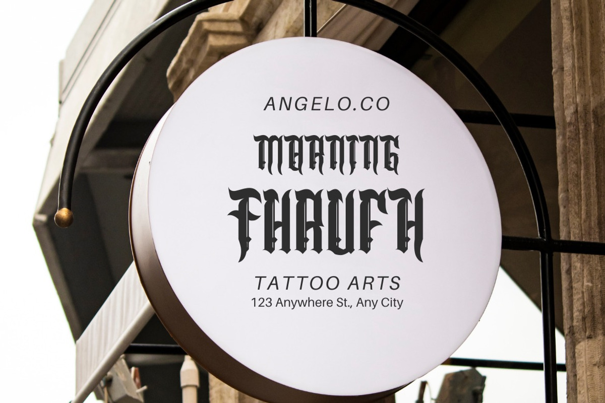Angelo Thrufh - Modern Blackletter, a Blackletter Font by Dhabee (Photo 6 of 15)