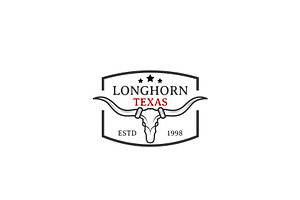 Vintage Texas Longhorn Logo Design