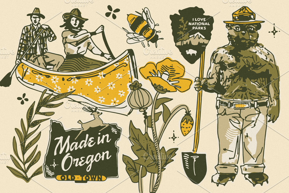 Oregon Campout: Patterns + Graphics, a Pattern Graphic by Bruised Goods (Photo 14 of 21)