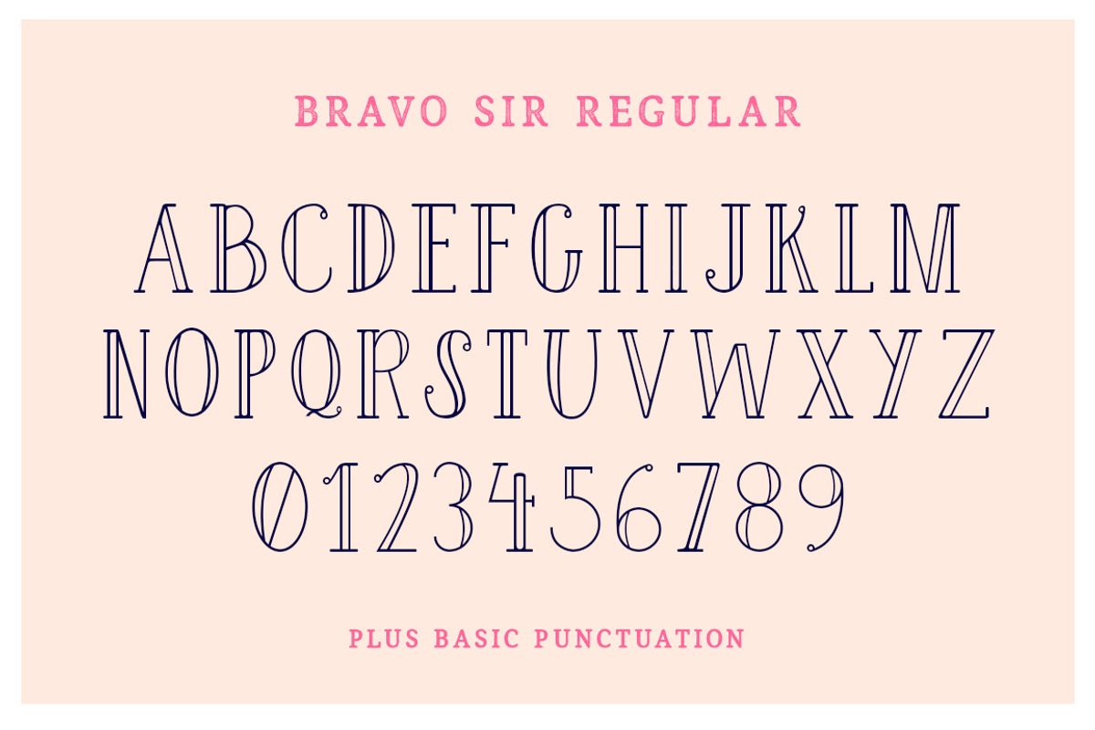 Bravo Sir Font Family preview 4