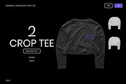 MOKITUP: Womens LS Crop Tee Mockup, a Shirt Mockup by MOKITUP (Thumbnail 1 of 4)