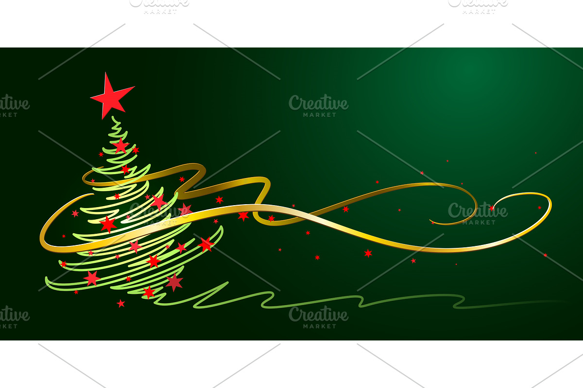 Merry Christmas decoration. Wavy, a Person Illustration by Valenty