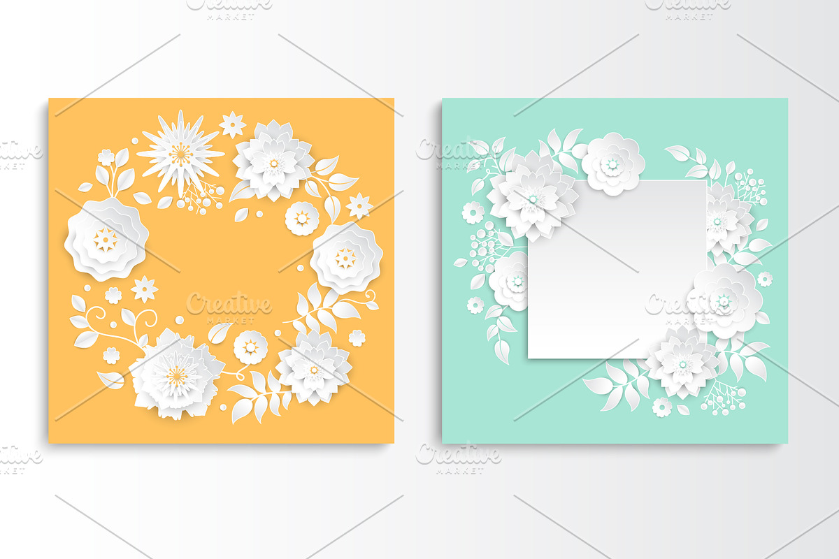 Paper Cut White Flowers Card Kit, a Templates & Theme by Boyko Pictures (Photo 12 of 16)