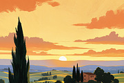 36 Italy-Themed Illustrations, a Background Graphic by h.utomo (Thumbnail 13 of 36)