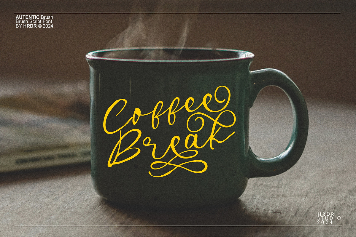 Autentic Brush, a Script Font by HRDR (Photo 7 of 15)