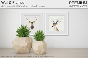 Wall & Frames Mockup - Plants