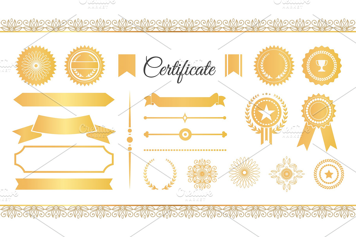 Certificate Labels Awards, an Object Graphic by robuart