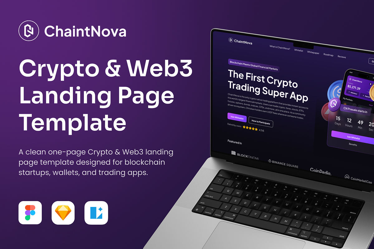ChaintNova - Crypto Landing Page UI