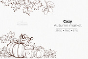 Vintage Autumn Botanical Line Art, a Seasonal Illustration by katmonne (Thumbnail 12 of 14)