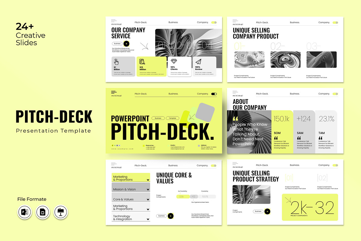 Minimal Pitch-Deck Presentation, a Presentation Template by Creative-Work (Photo 1 of 9)