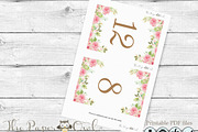 Watercolor Flowers table number card, a Templates & Theme by ThePaperOwl (Thumbnail 3 of 3)