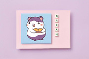 15 Cute Purple Hamster Character, an Animal Illustration by jongcreative (Thumbnail 4 of 5)