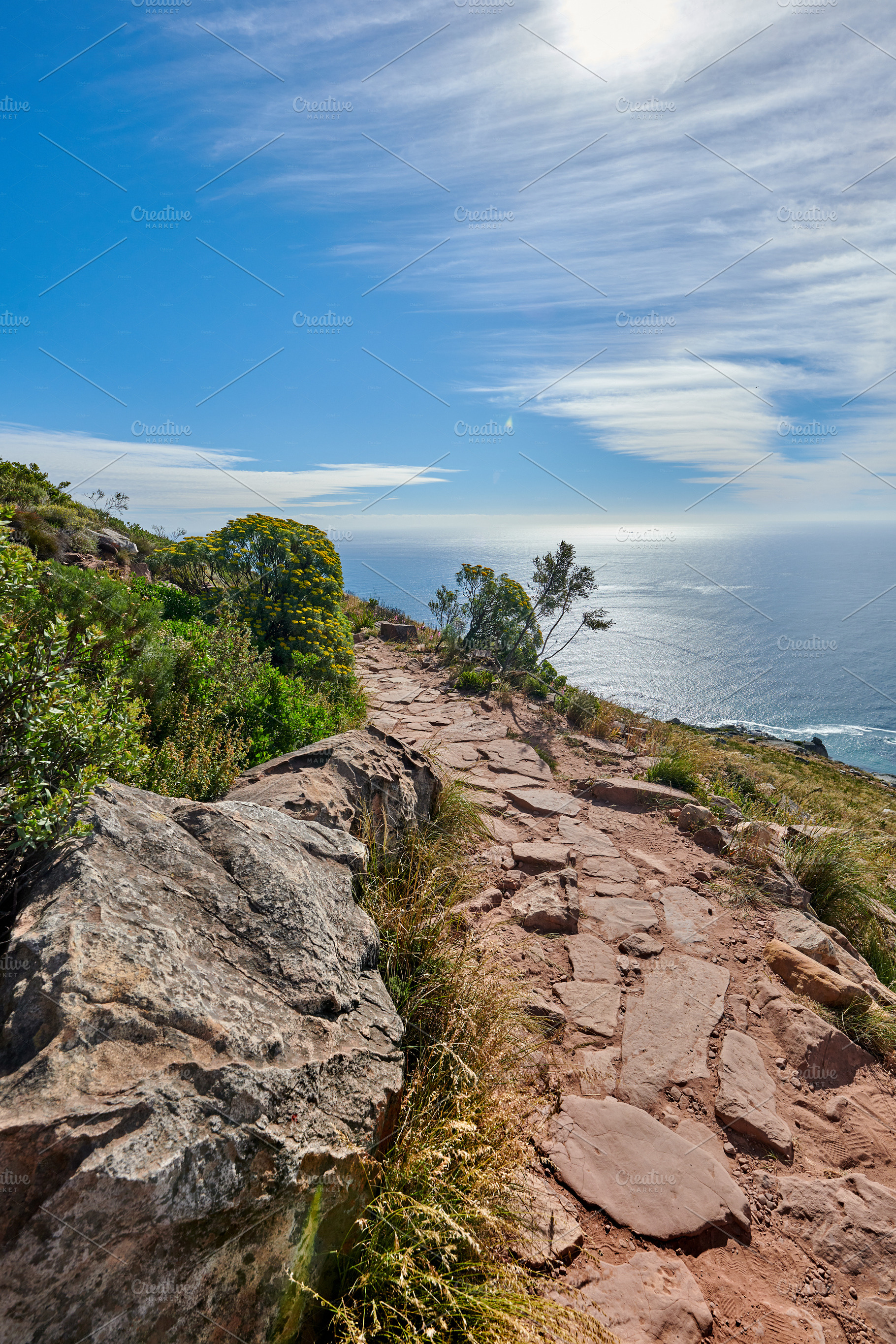 Mountain trails - Lion's Head and Table Mountaion, a Photo by Peopleimages.com