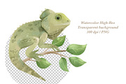 Watercolor Exotic Reptiles Clipart, an Animal Illustration by ArtGiftsStudio (Thumbnail 4 of 4)