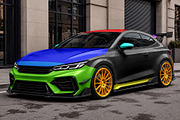 Sporty 3-Door Hatchback Car Mockup, an Advertising Mockup by Country4k (Thumbnail 2 of 3)