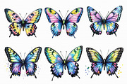 Watercolor Butterfly Clipart, an Illustration by Libby Wishes (Thumbnail 5 of 5)