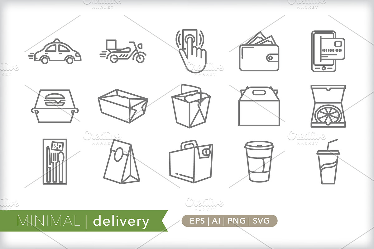 Food 10-pack icon bundle, an Outline Icon by Picture Window (Photo 10 of 12)