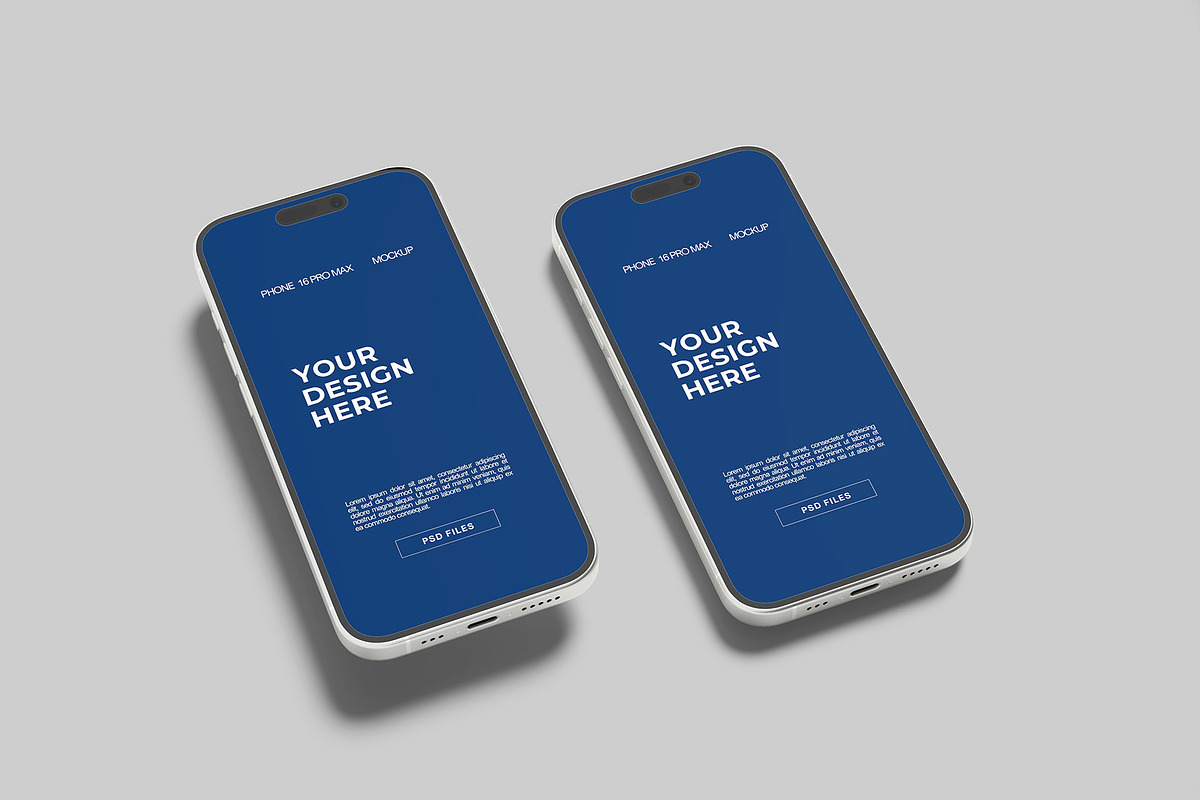 iPhone 16 Pro Max Mockup, an iPhone Mockup by Graphiculon (Photo 7 of 11)