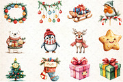Cute Christmas Clipart, Png, an Illustration by DreamCafeArt (Thumbnail 4 of 7)