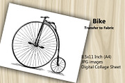 Transfer to Fabric - Bike, a Print Template by Kseniya-Omega (Thumbnail 1 of 3)