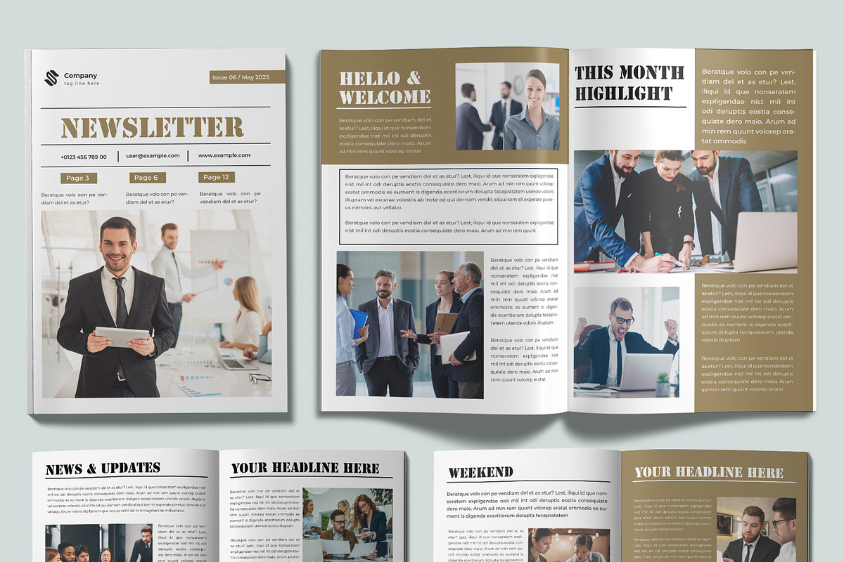 Corporate Newsletter Design Template