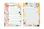 Doodle planner backgrounds set, a Decorative Illustration by Good Studio (Thumbnail 2 of 6)