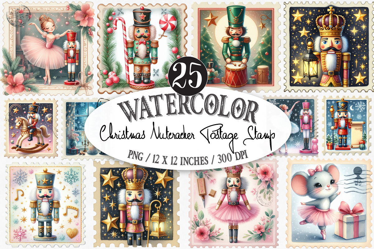 Christmas Nutcracker Postage Stamp, an Illustration by Designking (Photo 1 of 5)