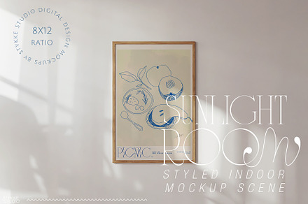 SUNLIGHT ROOM Frame Mockup & Shadow, a Household Mockup by Stykke Studio