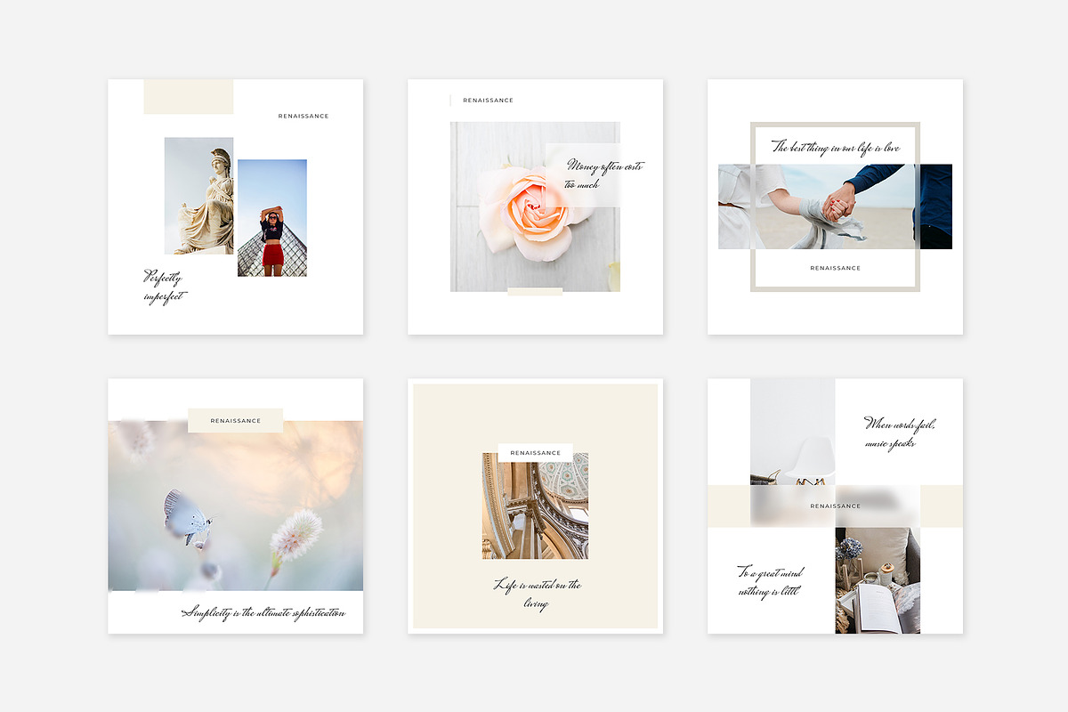 Renaissance Instagram Pack, a Social Media Template by Swiss_cube (Photo 6 of 8)