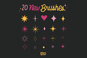 Sparkles Brush Pack for Procreate, a Brushes & More by letteringbynica (Thumbnail 2 of 2)