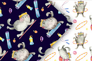 Fitness & Yoga Cats clipart set, an Animal Illustration by Valin Malin (Thumbnail 12 of 14)