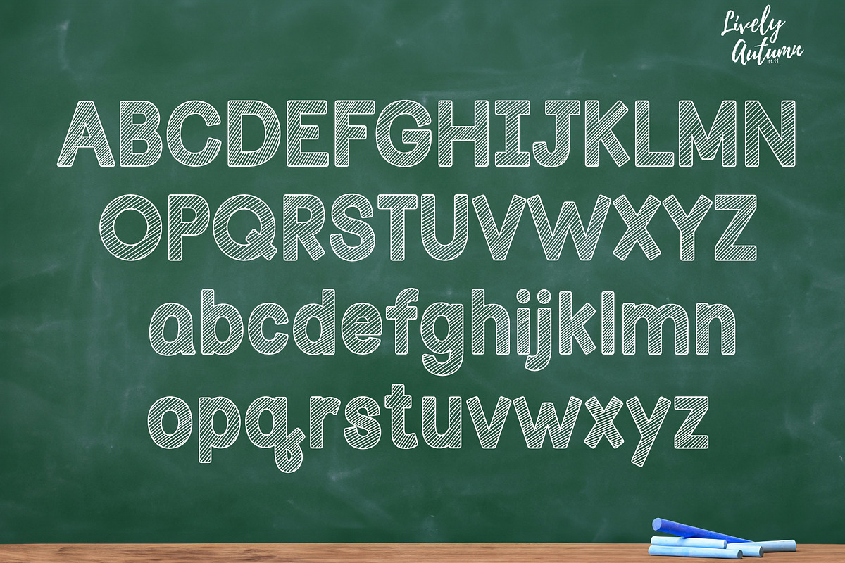 Chalkboard Font, a Sans Serif Font by LivelyAutumn11.11 (Photo 2 of 4)