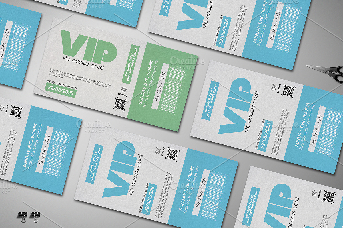 Minimalistic VIP Pass Card 021, a Card Template by Tzochko (Photo 5 of 5)