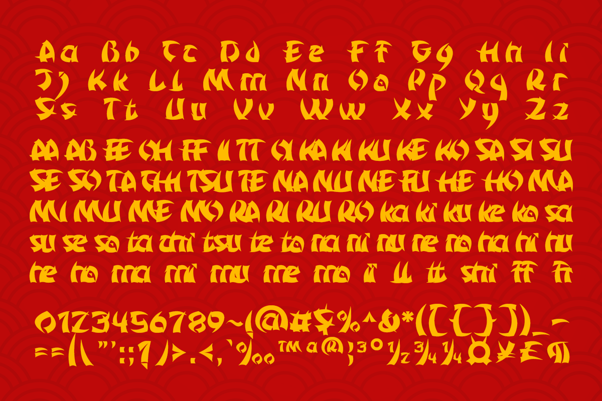 Jingjou - Chinese Display Typeface, a Handwritten Font by Pandeka Studio (Photo 9 of 9)