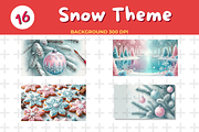 Watercolor Pastel Pink and Blue Snow, a Seasonal Illustration by John_Walker (Thumbnail 5 of 5)