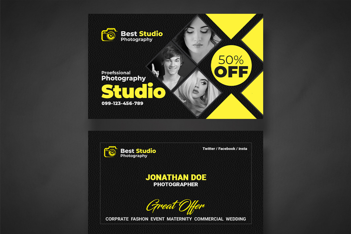 Photography Business Card, a Business Card Template by AfzaalGraphics (Photo 2 of 2)