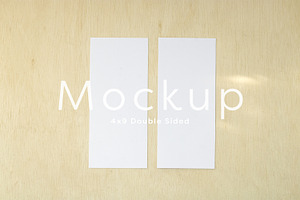 Simple 4x9 Wedding Program Mockup