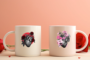 47 Gothic Floral Heart Clipart, a Seasonal Illustration by LA Design (Thumbnail 8 of 10)