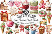Sweet Christmas Clipart Bundle PNG, an Illustration by Designking (Thumbnail 1 of 4)