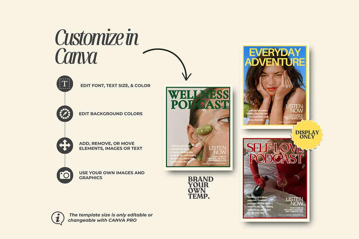 Podcast Canva Templates, a Social Media Template by BYOTstudios (Photo 10 of 11)