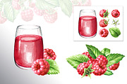 Summer Raspberries. Watercolor set, a Food Illustration by Daria Ustiugova (Thumbnail 18 of 26)