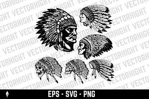 Native American warriors, a Person Illustration by Vectorhight