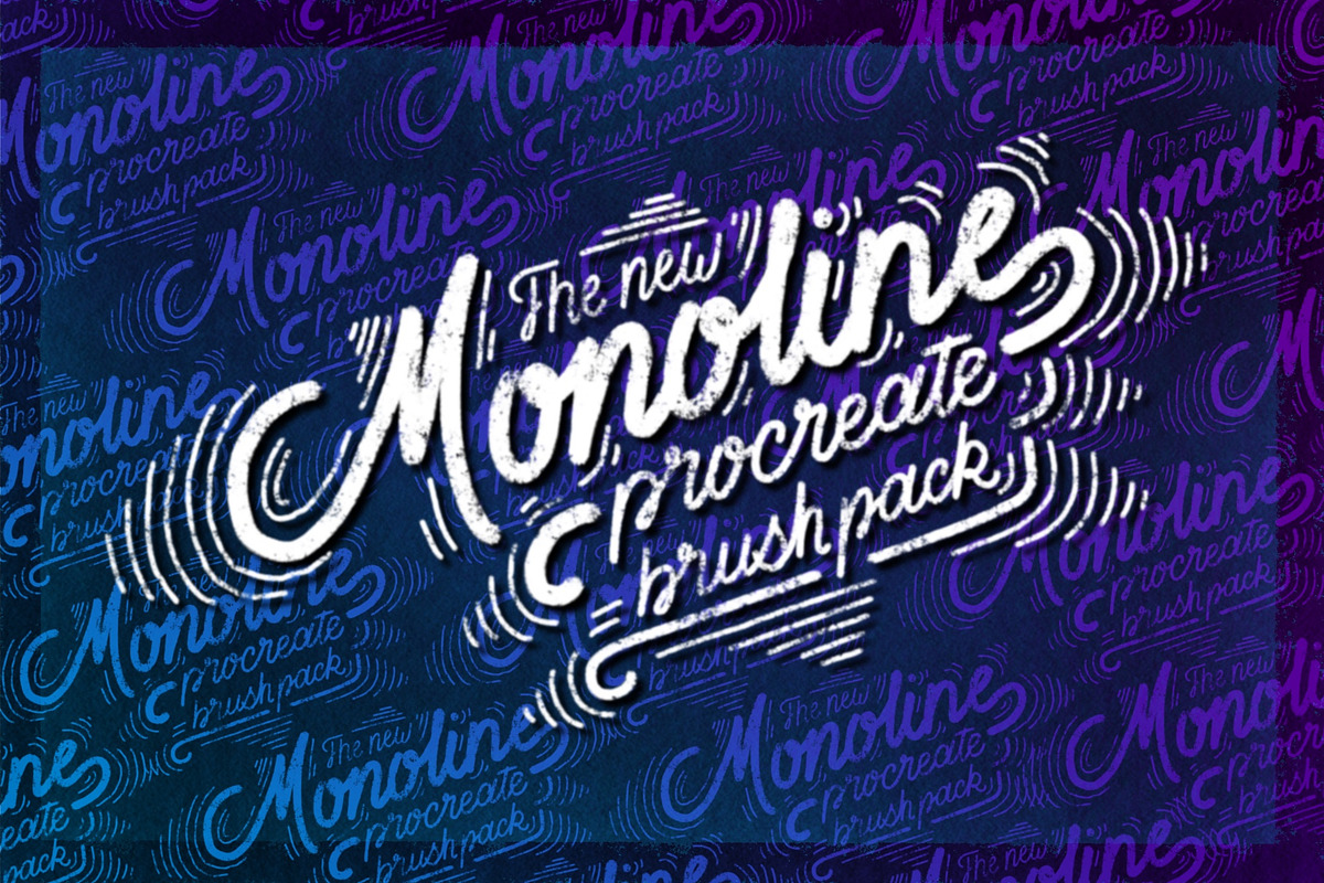Monoline Procreate Brush Pack, a Brush Add-On by Jeremiah Richthofen (Photo 1 of 9)