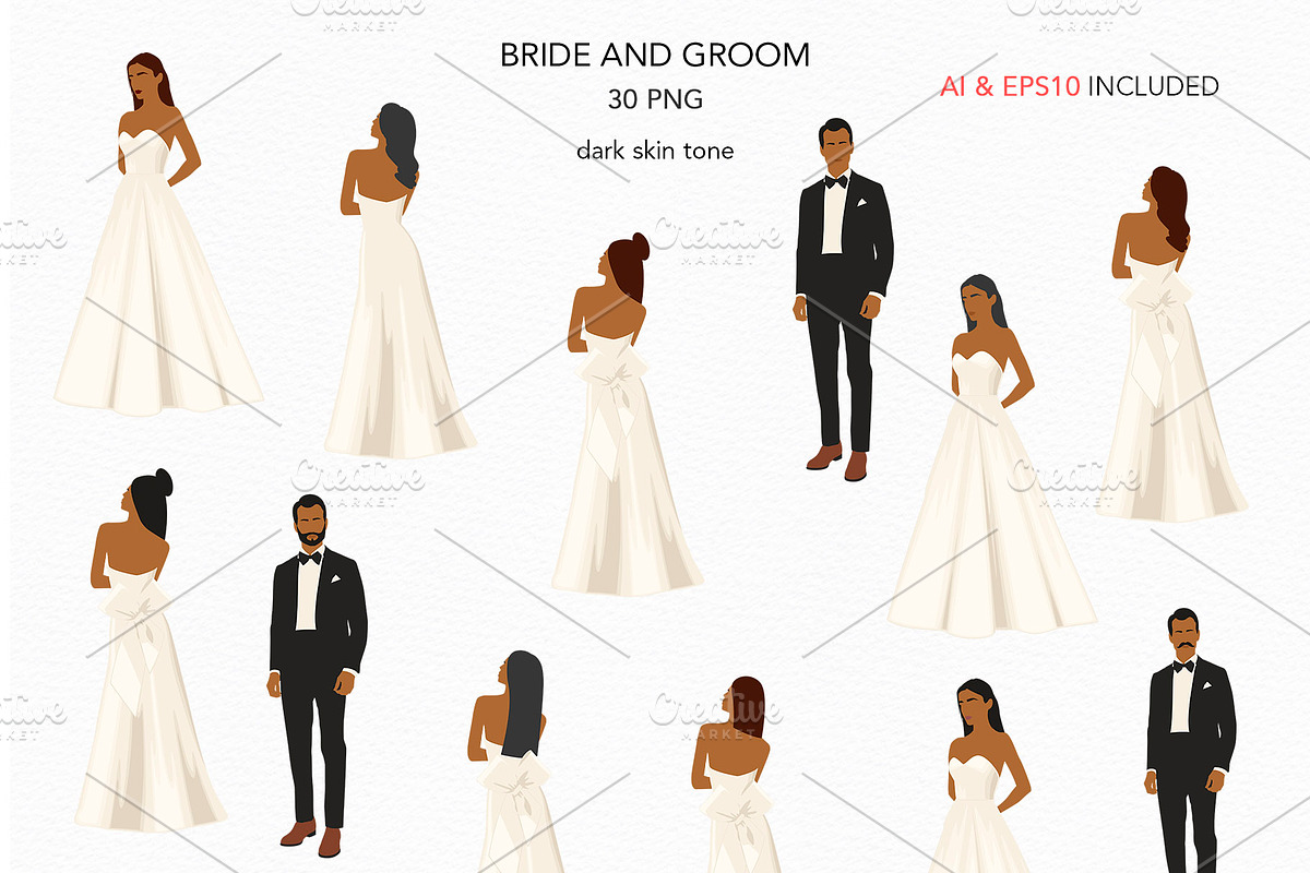 WEDDING DAY CLIPART, a Decorative Illustration by Serghei Caraulan (Photo 5 of 8)