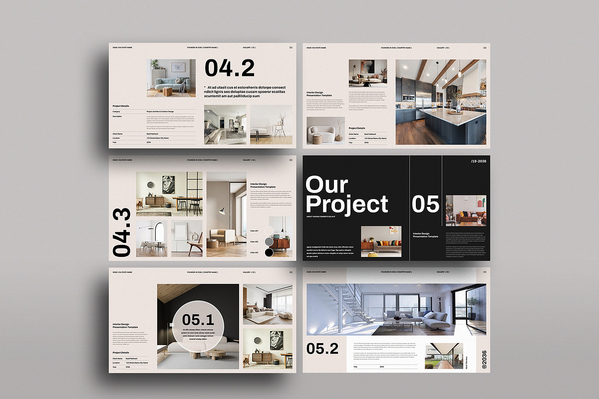 Interior Design Template | CANVA, a Presentation Template by TemplateFolio-Shop (Photo 8 of 17)