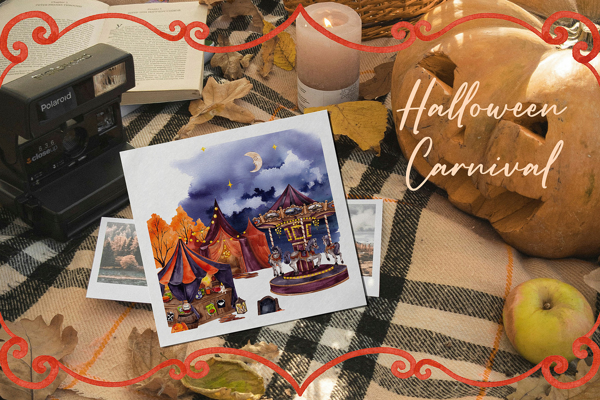 Watercolor Halloween Carnival, an Object Graphic by ma_i_vi (Photo 9 of 10)
