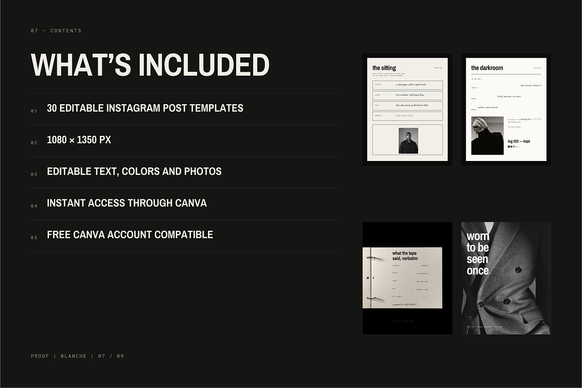 PROOF | 30 Canva Post Templates, a Social Media Template by BlancheStudio (Photo 7 of 9)